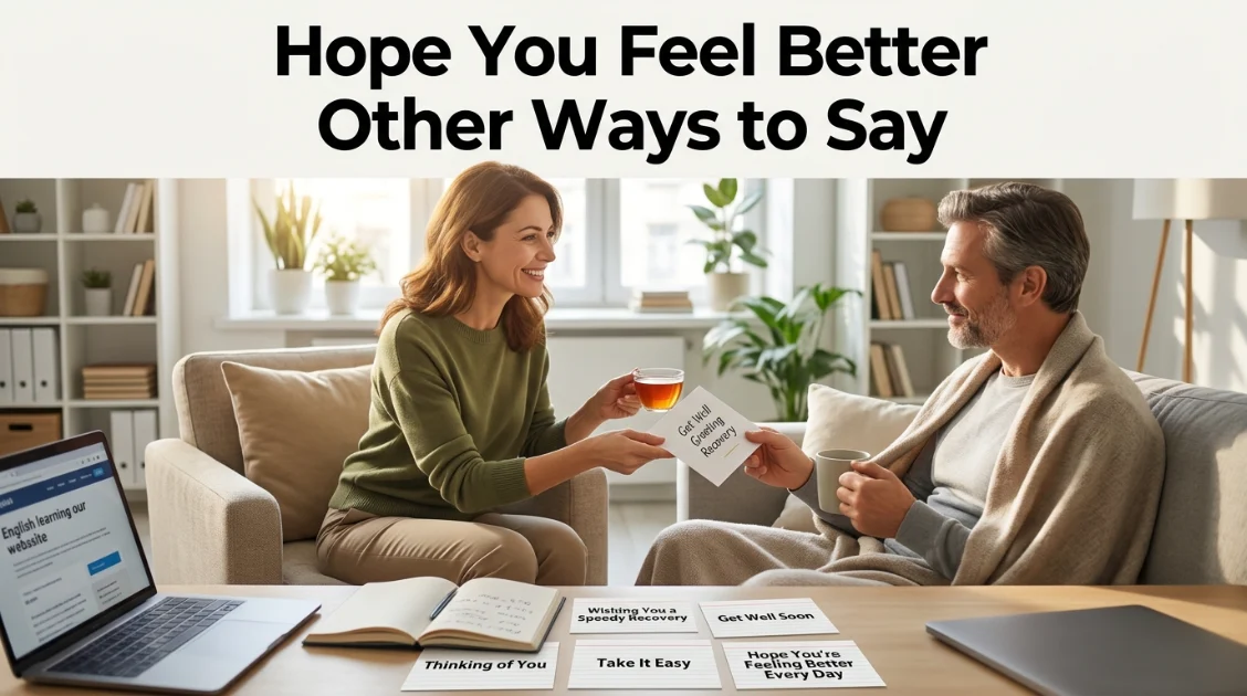 hope you feel better other ways to say