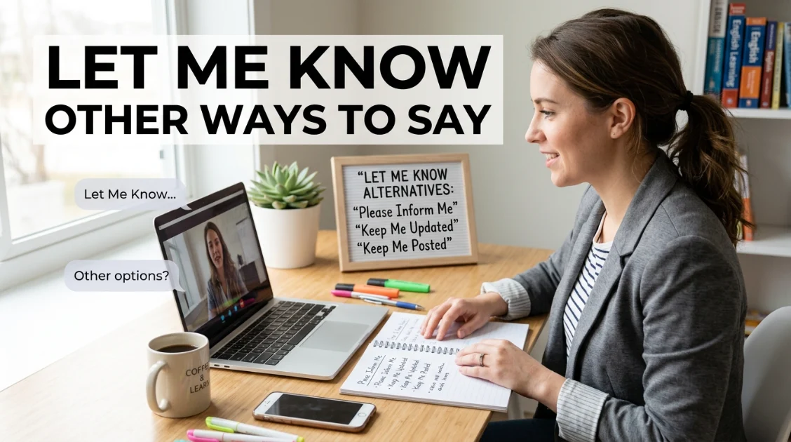 let me know other ways to say