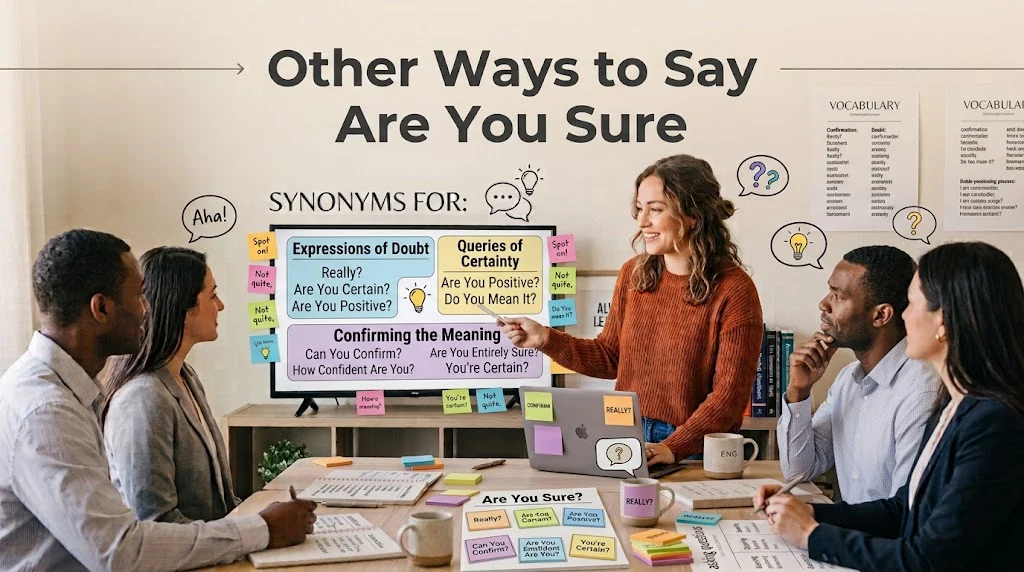 other ways to say are you sure