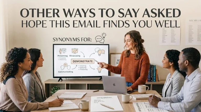 other ways to say asked
