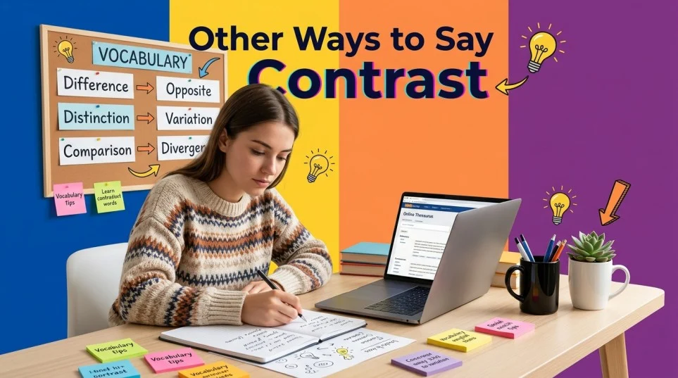 other ways to say contrast