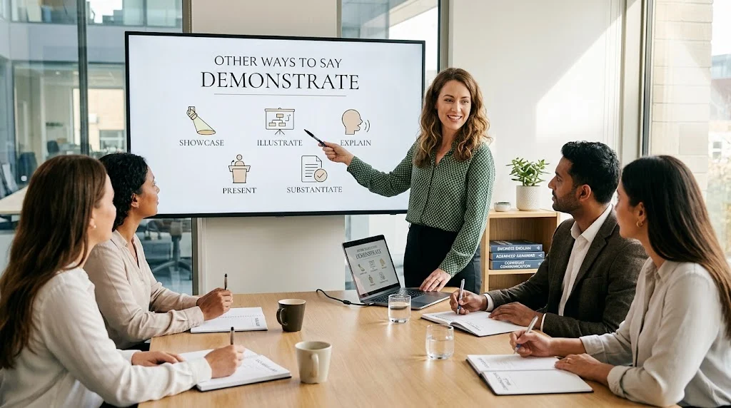 other ways to say demonstrate