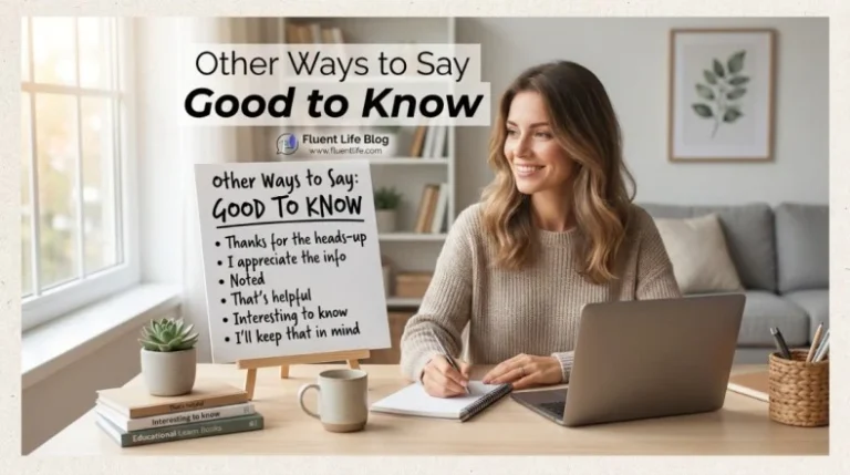 other ways to say good to know