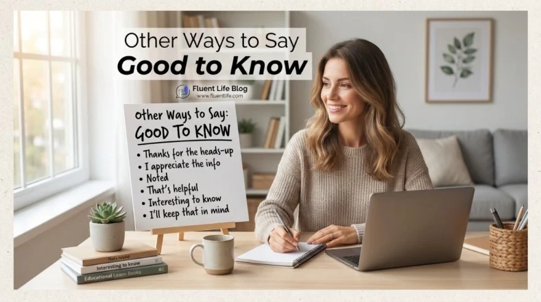 other ways to say good to know