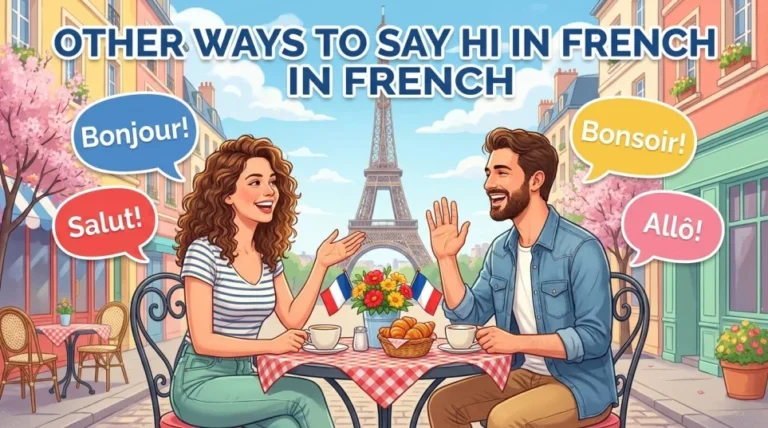 other ways to say hi in french