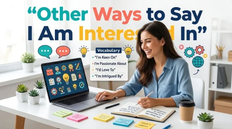 other ways to say i am interested in