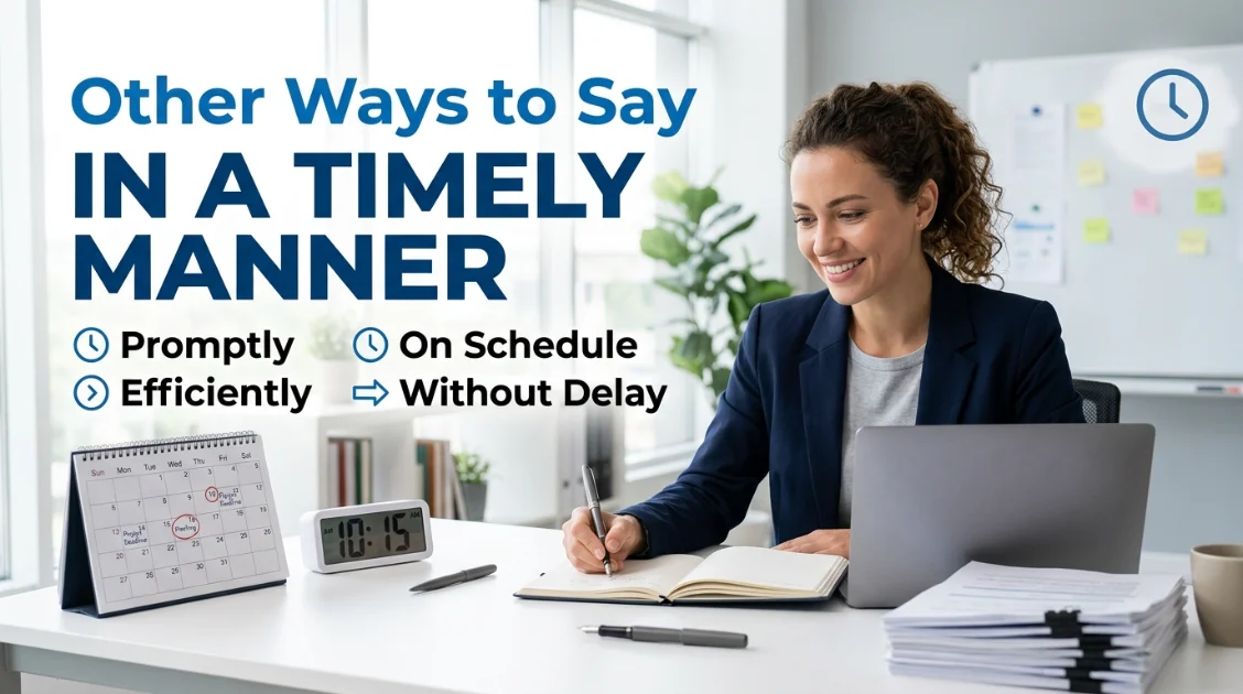 other ways to say in a timely manner