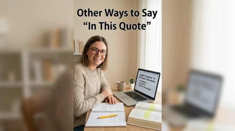 other ways to say in this quote