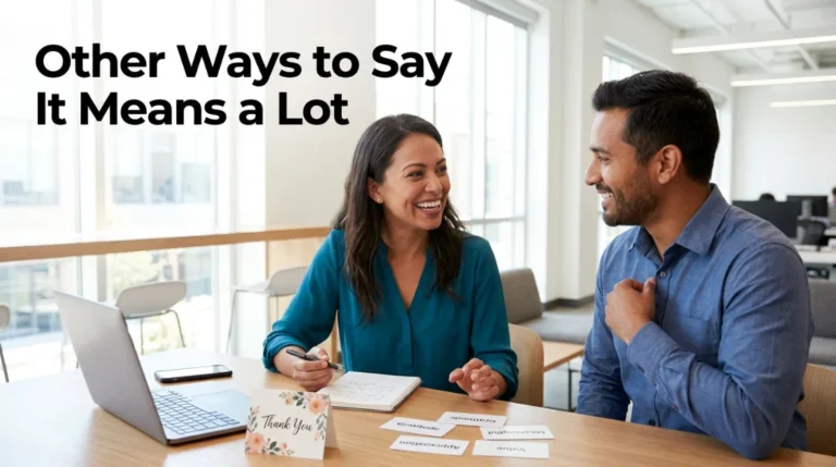 other ways to say it means a lot