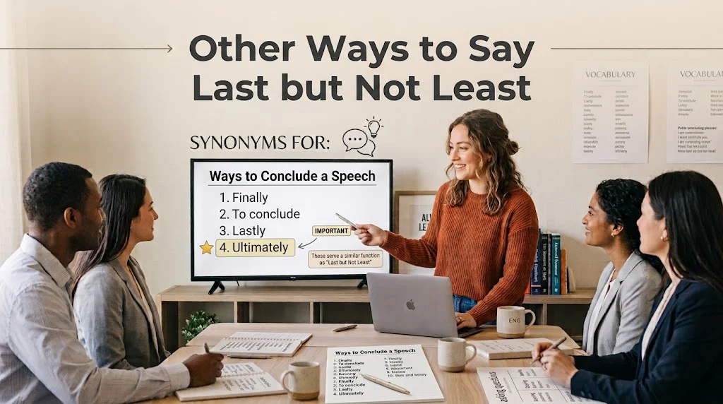 other ways to say last but not least