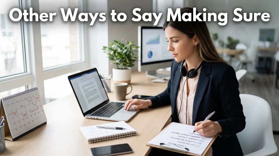 Other Ways to Say Making Sure