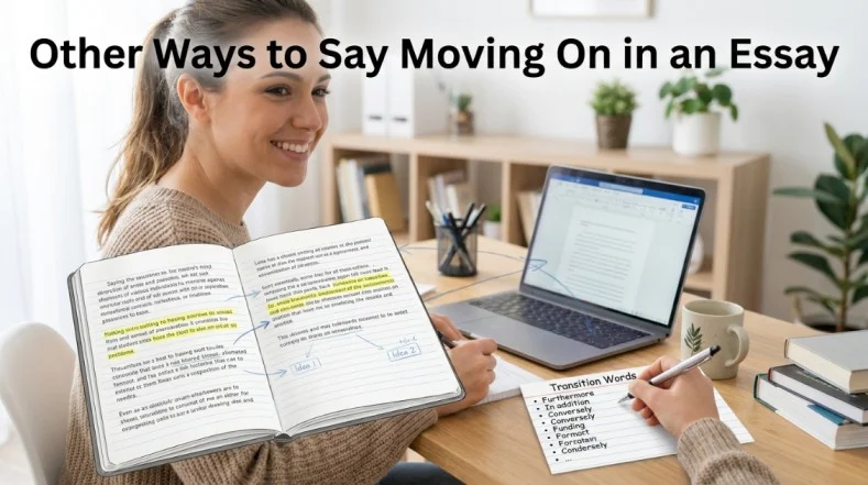 other ways to say moving on in an essay