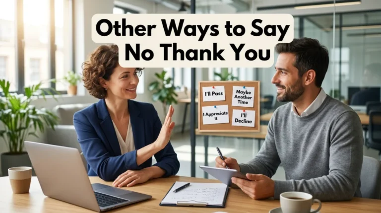 Ways to Say No Thank You