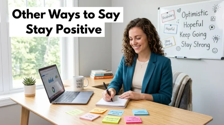 other ways to say stay positive
