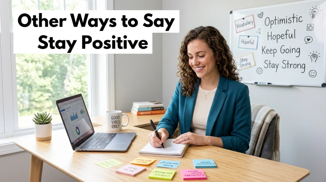 other ways to say stay positive