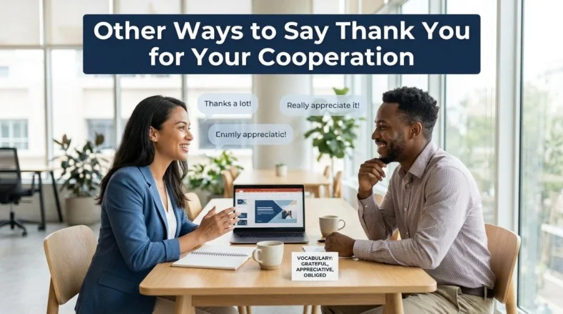 other ways to say thank you for your cooperation