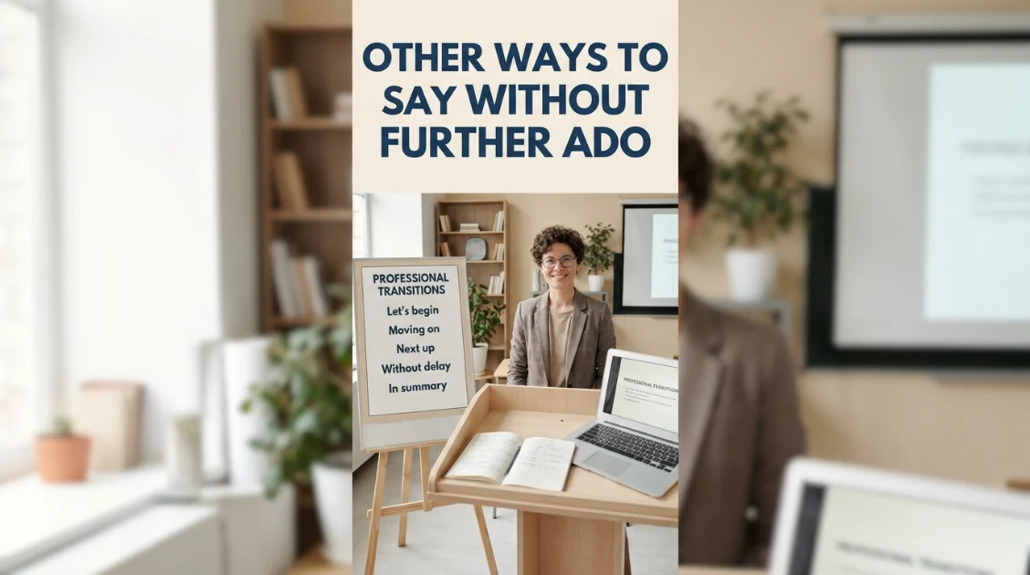 other ways to say without further ado