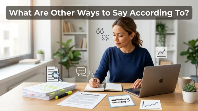 what are other ways to say according to