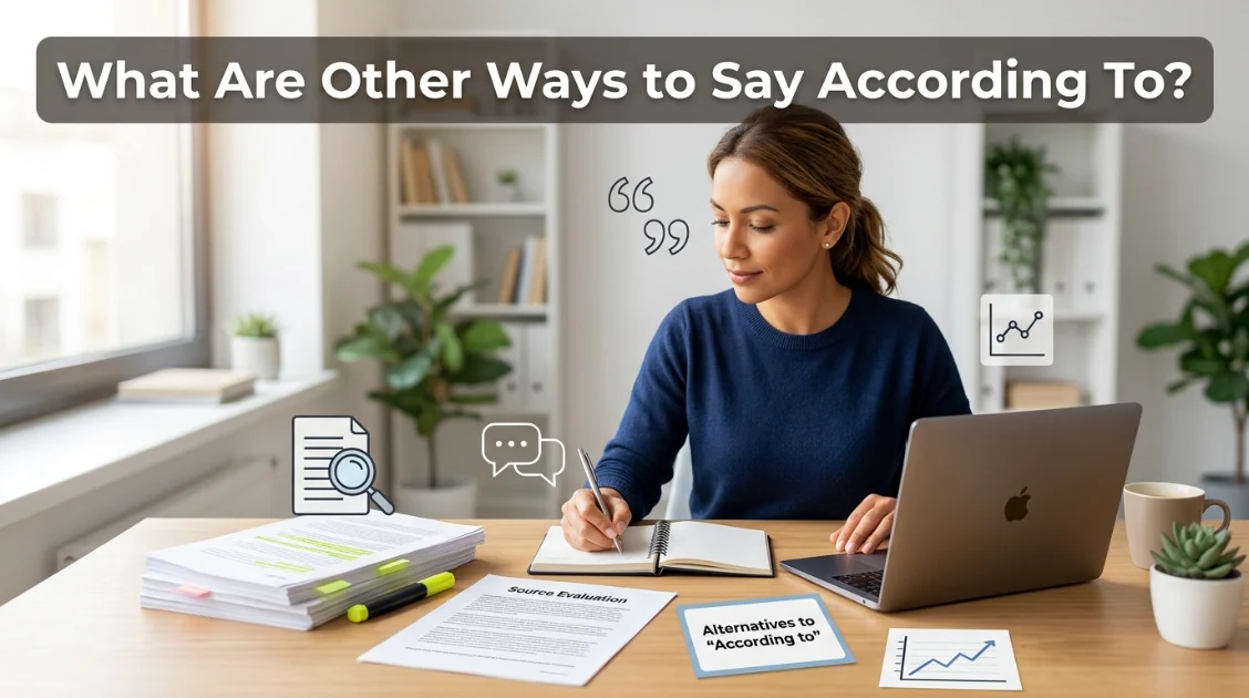 what are other ways to say according to